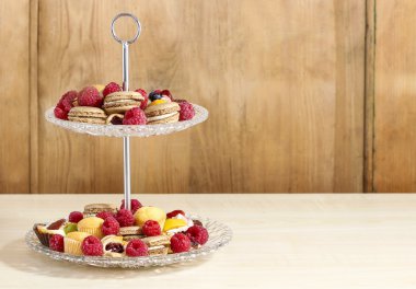 İki seviye tatlı şeker tam hazır. seçici odak