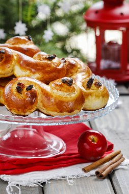sonbaharda ayar geleneksel İsveç buns. safran bir topuz