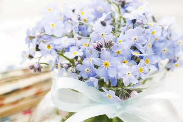 Buquê de flores esquecem-me-não — Fotografia de Stock