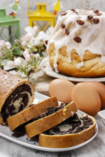 Fare torta di semi di papavero — Foto Stock