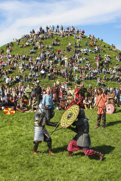 Rekawka, yıllık uluslararası Ortaçağ Bahar Şenliği, Krakow, — Stok fotoğraf