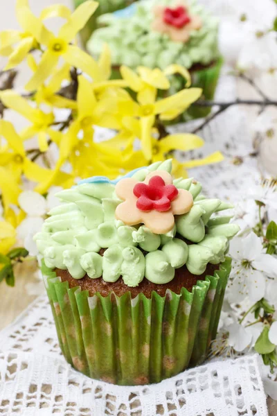 Påsk färgglada cupcakes — Stockfoto