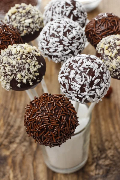 Chocolat gâteau pops — Photo