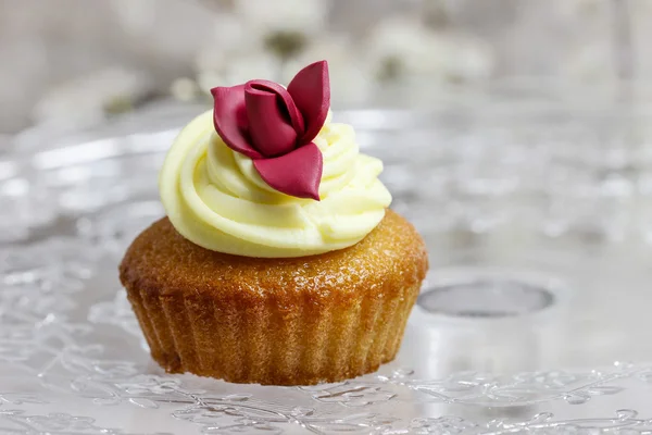 Bella rosa cupcake — Foto Stock