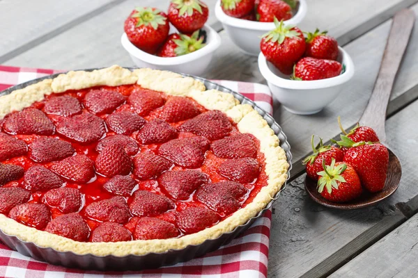 Crostata di fragole — Foto Stock