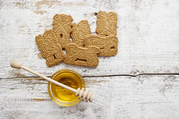 Speculaas bisküvi rustik ahşap tablo — Stok fotoğraf