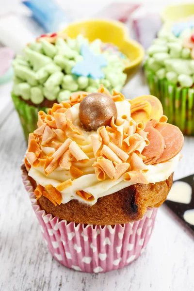 Cupcake colorati di Pasqua — Foto Stock