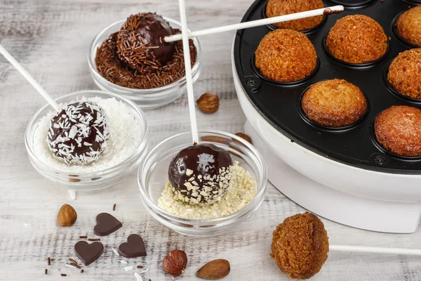 Hur man gör cake pops - handledning — Stockfoto