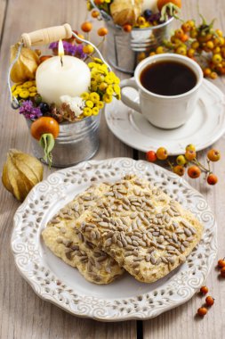 Küçük börek kurabiye sonbaharda ayar