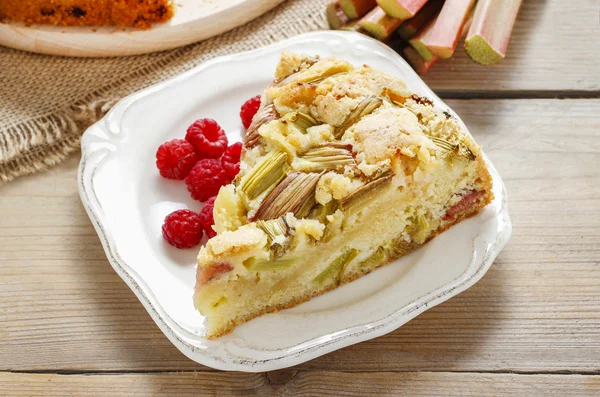 Rhubarb cake — Stock Photo, Image