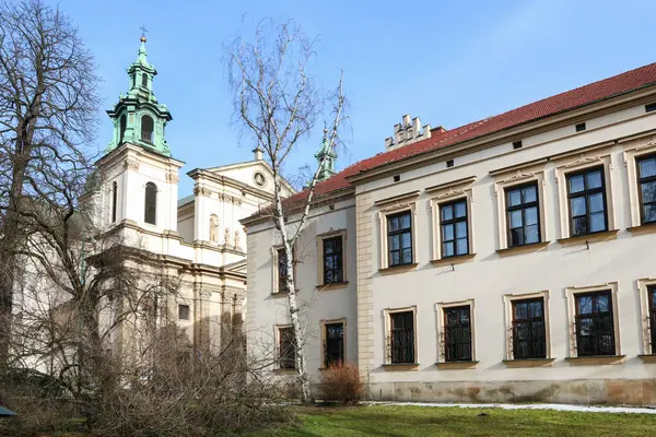 Ιστορικά Κτίρια Στο Κέντρο Της Κρακοβίας Πολωνία — Φωτογραφία Αρχείου