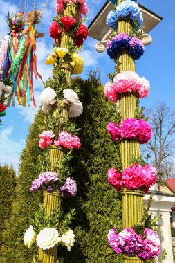 Paskalya palm yarışma lipnica murowana, Polonya. palmiye pazarı yıllık olay.