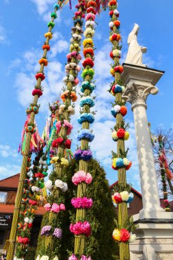 Paskalya palm yarışma lipnica murowana, Polonya. palmiye pazarı yıllık olay.