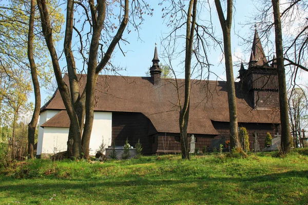 Kościół Jana Chrzciciela Drewna Orawce Województwo Małopolskie — Zdjęcie stockowe