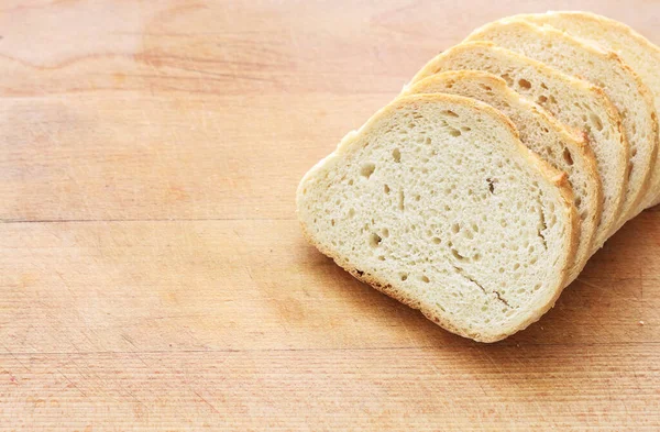 Chleb Krojony Desce Krojenia Czas Śniadanie — Zdjęcie stockowe