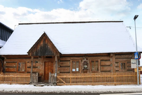 Arquitetura Madeira Witow Willage Perto Zakopane Polônia — Fotografia de Stock