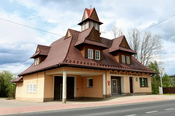 Историческое Здание Пожарной Бригады Оравке Польша — стоковое фото