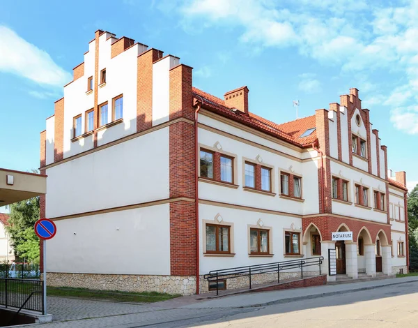 Belle Case Intorno Alla Piazza Principale Zator Polonia — Foto Stock