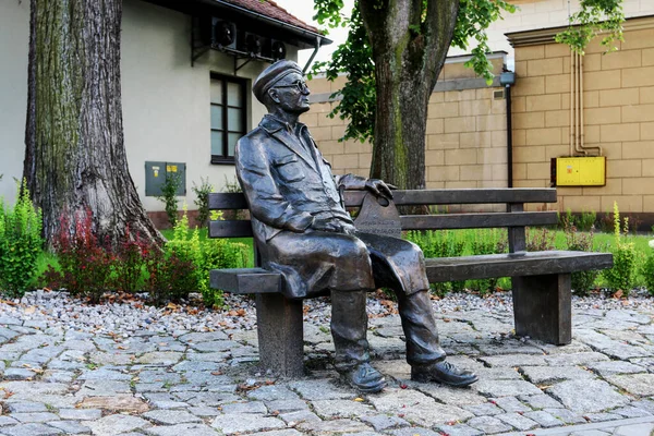 Bench Monument Artist Marian Konarski Krzeszowice Poland — Stock Photo, Image