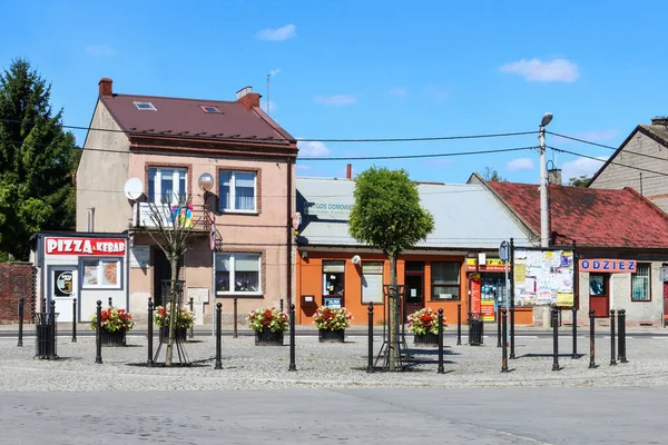 Épületek Lengyelországi Nowe Brzesko Óvárosában — Stock Fotó