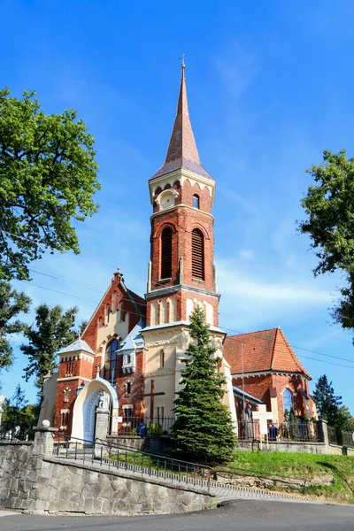 Εκκλησία Του Αγίου Lawrence Martyr Στην Klecza Dolna Πολωνία — Φωτογραφία Αρχείου