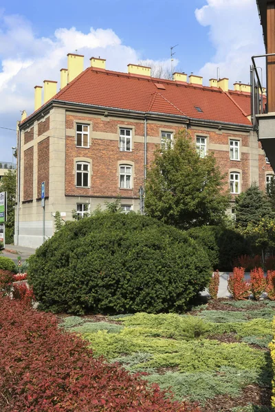 Πολύχρωμα Αρχοντικά Της Συνοικίας Debniki Στην Κρακοβία Πολωνία — Φωτογραφία Αρχείου