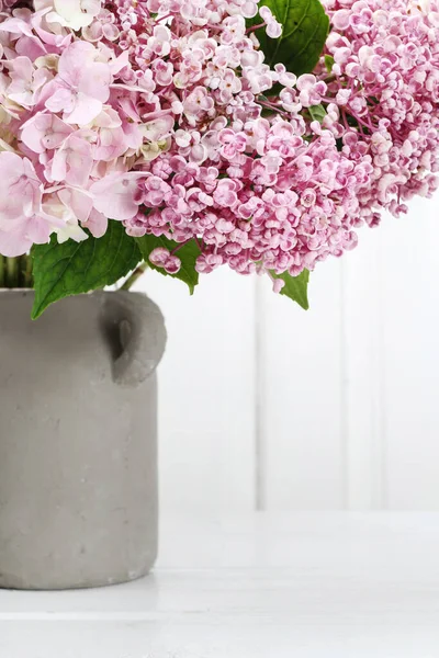 Lysande Bukett Med Rosa Blommor Höstinredning — Stockfoto