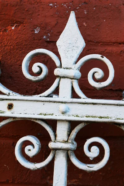 Decorative Elements Old Steel Fence Graphic Resources — Stock Photo, Image