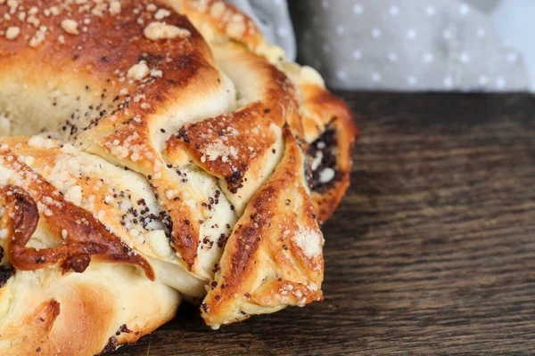 Poppy seed and cheese festive sweet bread. Party dessert