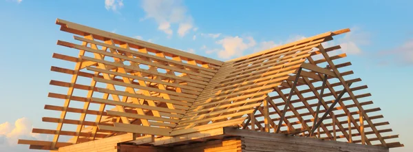 Wooden roof frame — Stock Photo, Image