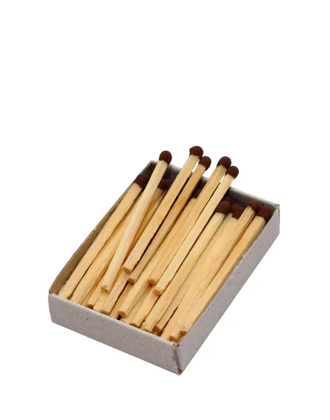 Matcher i den matchbox isolerade — Stockfoto