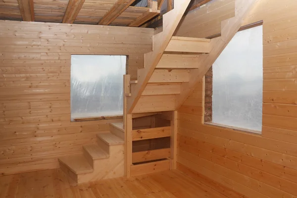 Escaleras de loft de madera en concesión —  Fotos de Stock