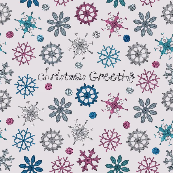 Kar taneleriyle kusursuz desen. vektör illüstrasyonu.