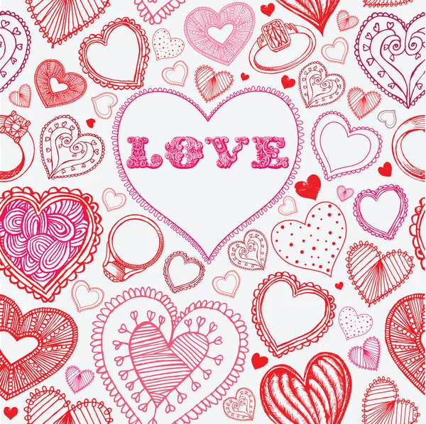 aşk kartı. seamless modeli. vektör çizim.
