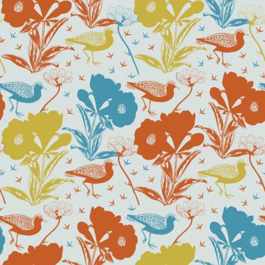 kuşlar ve çiçekler. sorunsuz geçmiş.