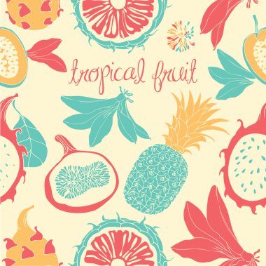 frutta tropicale. modello senza saldatura.