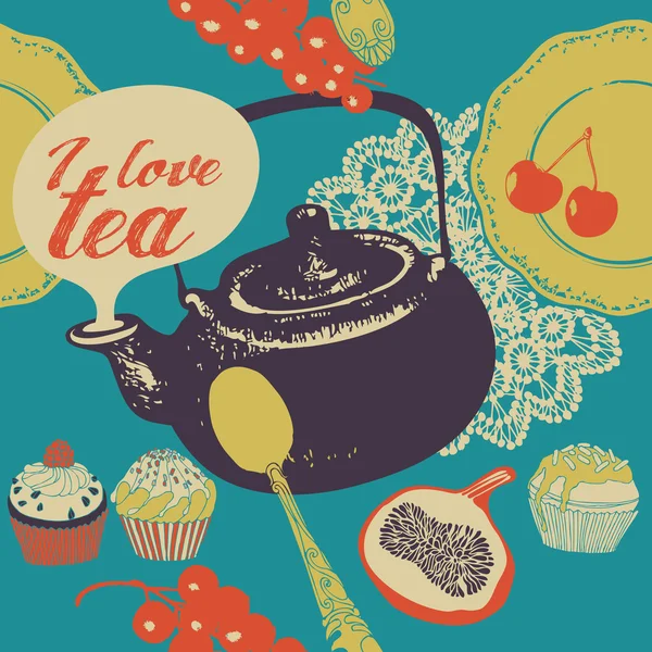 sorunsuz geçmiş ile çay ve tatlılar.