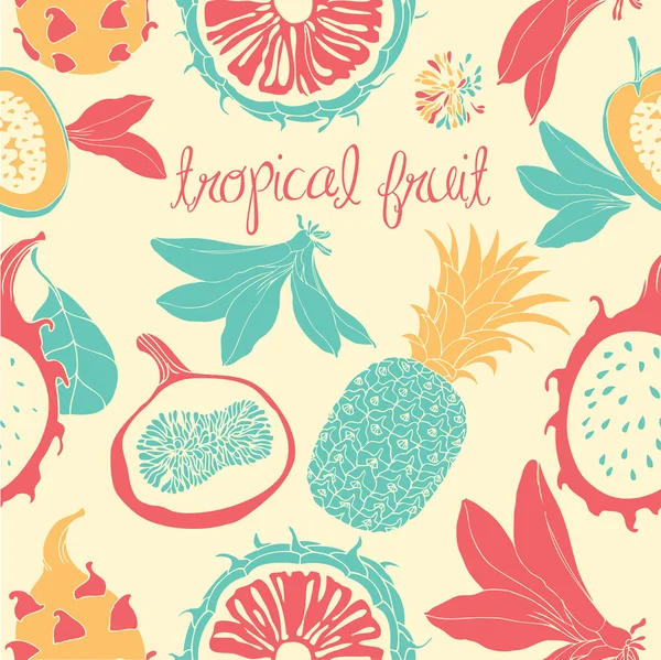 frutta tropicale. modello senza saldatura.