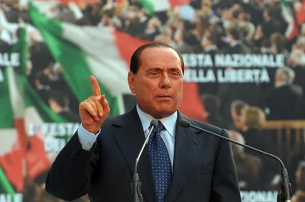 Сільвіо Берлусконі — стокове фото