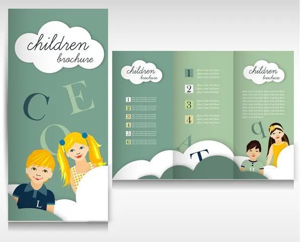 Kinderen brochureontwerp — Stockvector