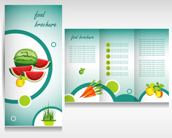 Diseño del folleto de alimentos — Vector de stock