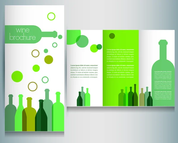 Modelo de design de brochura de vinho — Vetor de Stock
