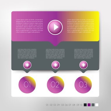 Infographic için modern tasarım konuşma diyagramı. vektör numaralı afiş şablon.