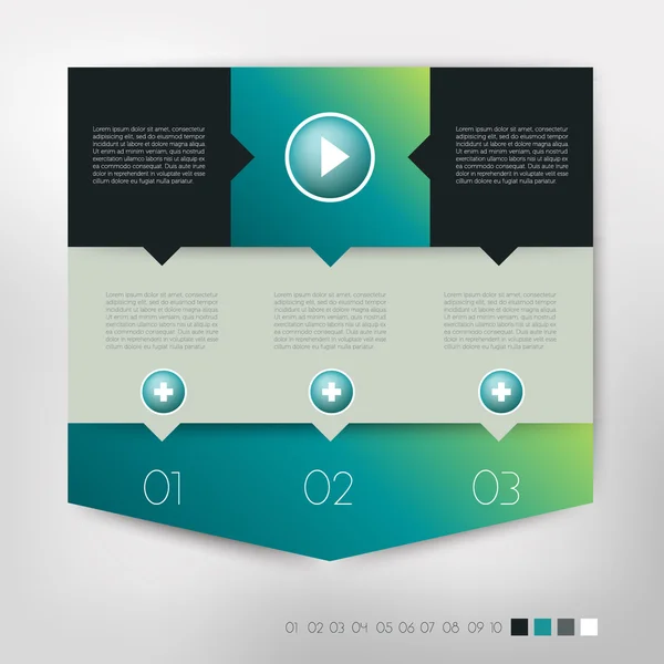 Moderne design toespraak diagram voor infographic. vector genummerde banners sjabloon. — Stockvector