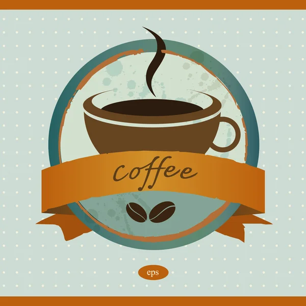 Tarjeta de menú de café. Vector Vintage . — Archivo Imágenes Vectoriales