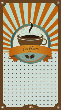 Coffee menu card. Vintage vector. clipart