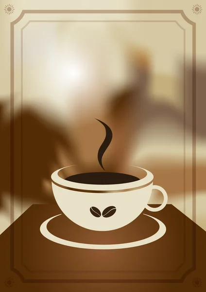 Tarjeta de menú de café. Vector Vintage. Ilustración del folleto . — Archivo Imágenes Vectoriales