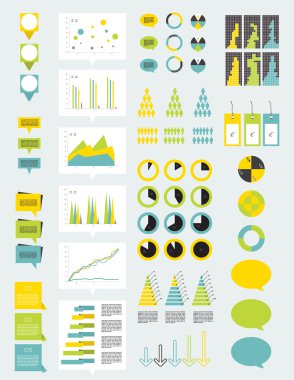 infographics öğeleri koleksiyonu.