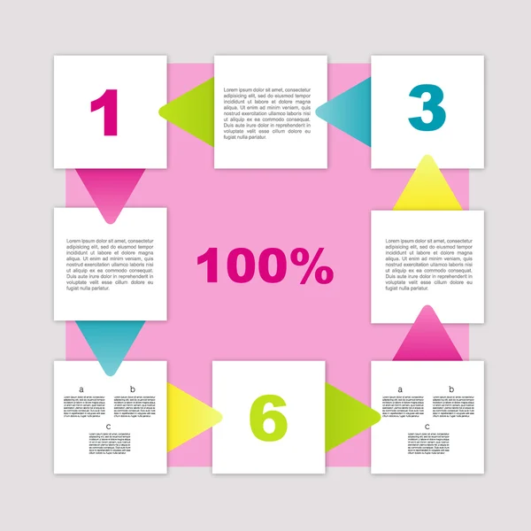 Infographics elementen. minimalistische tekstballonnen. Gelukkig kleurrijke grafiek met tekstveld. — Stockvector