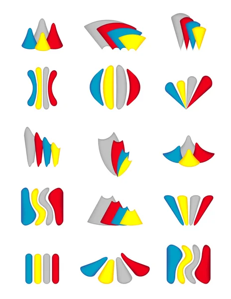 Conjunto de iconos web abstractos. Colección de infografías . — Archivo Imágenes Vectoriales